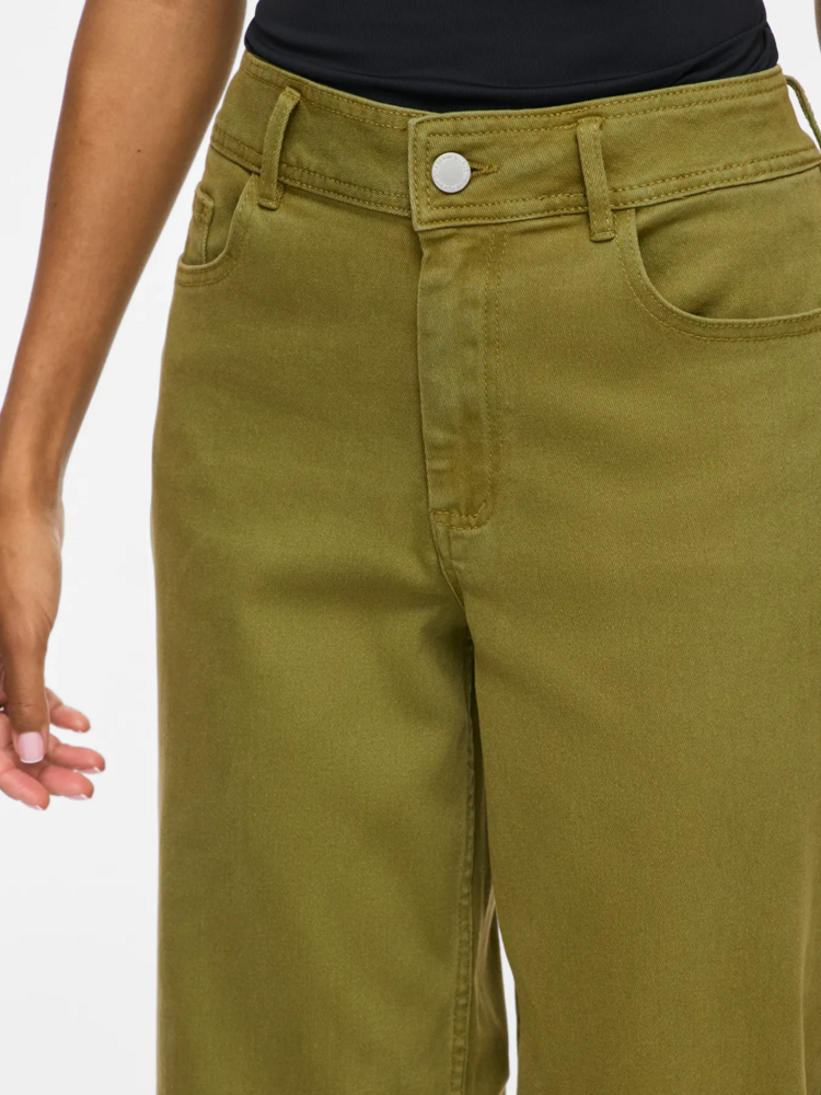 Vila Clothes vichia wide leg jeans - olive