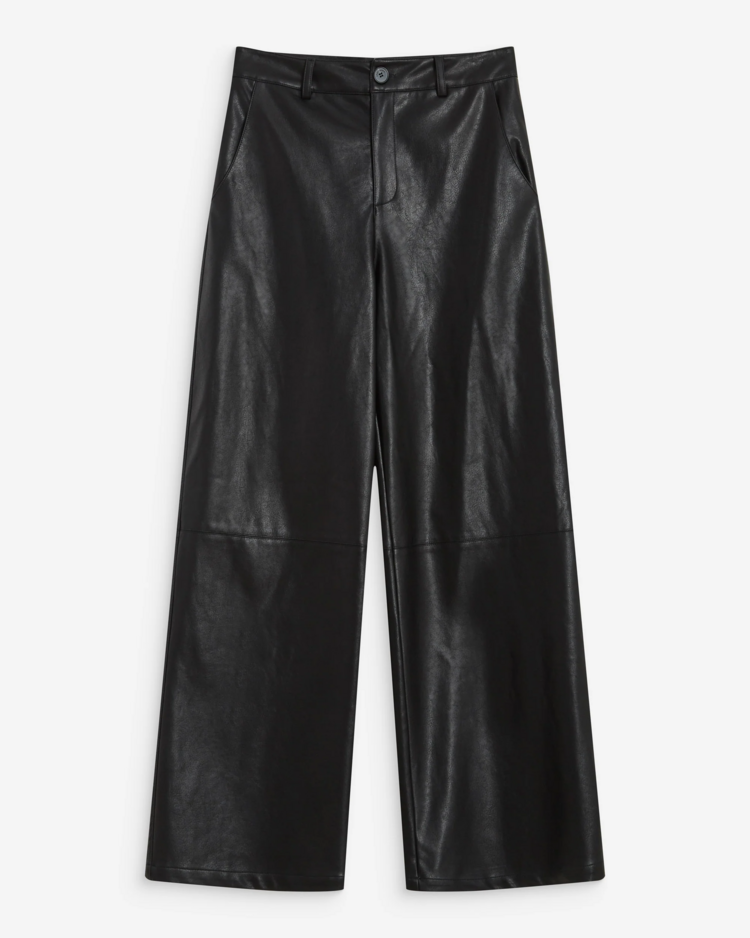 Grace & Mila alfie pantalon cuir - noir