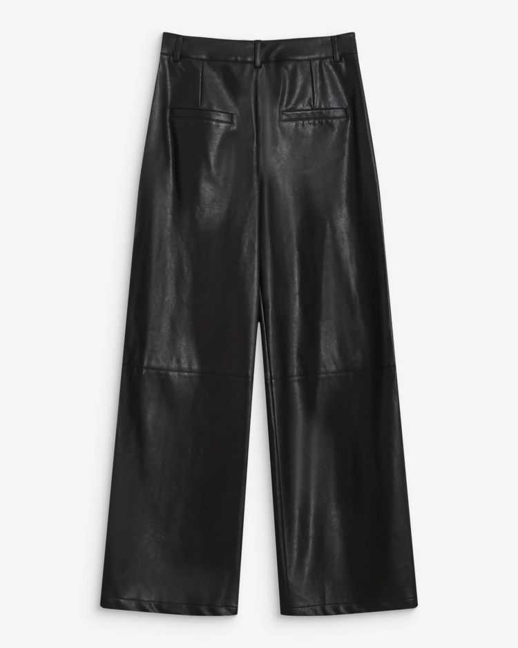 Grace & Mila alfie pantalon cuir - noir