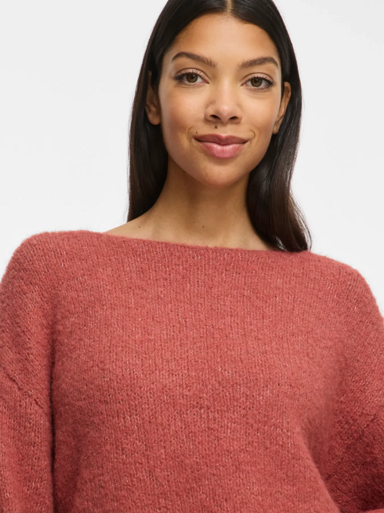 Vila Clothes vimarley o-neck knit swaeter - vieux rose