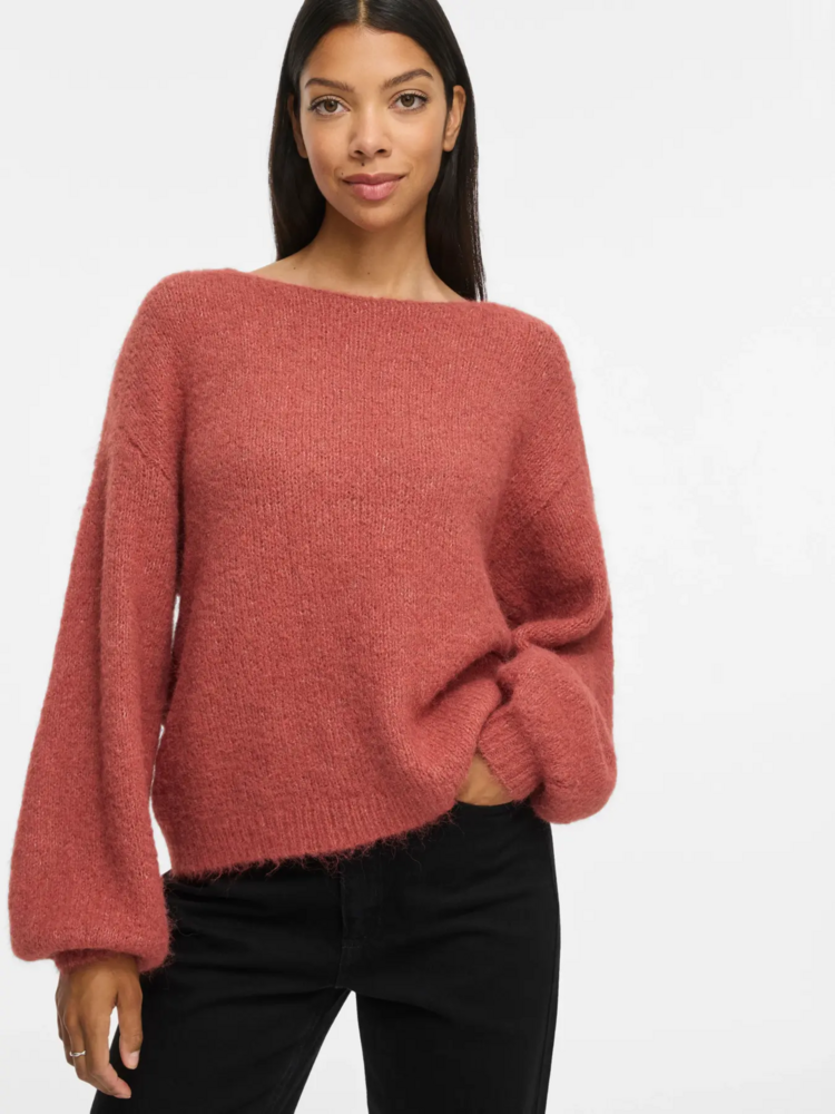 Vila Clothes vimarley o-neck knit swaeter - vieux rose