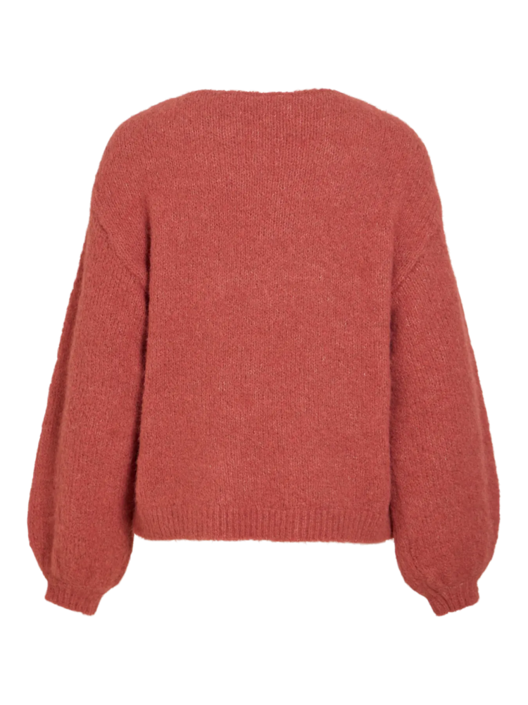 Vila Clothes vimarley o-neck knit swaeter - vieux rose