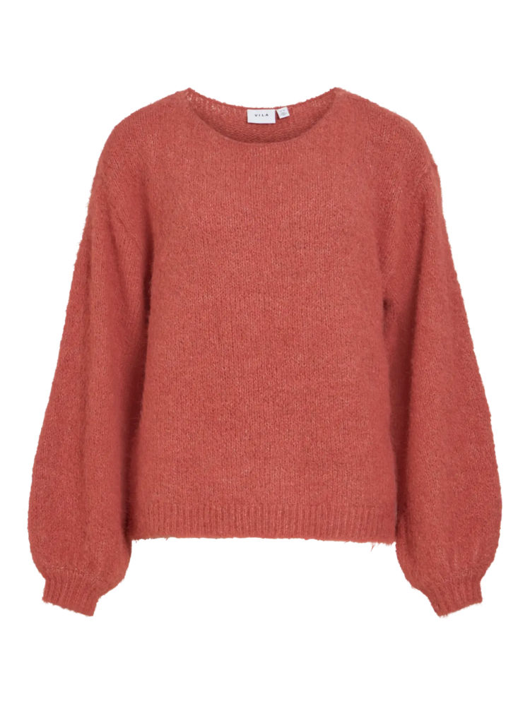 Vila Clothes vimarley o-neck knit swaeter - vieux rose