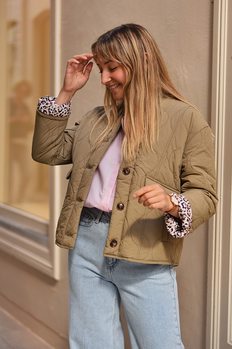 Sillie amandine quilted jacket- khaki