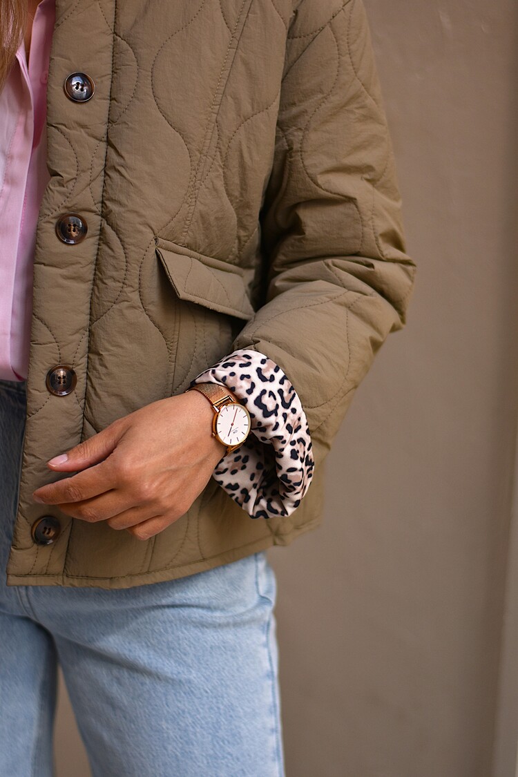 Sillie amandine quilted jacket- khaki