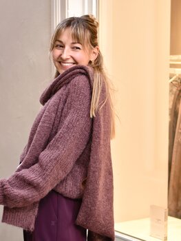 Grace & Mila aglea alpaca scarf - mauve