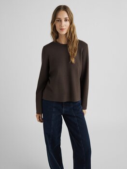 Moss Copenhagen agatha o-neck pullover - brown