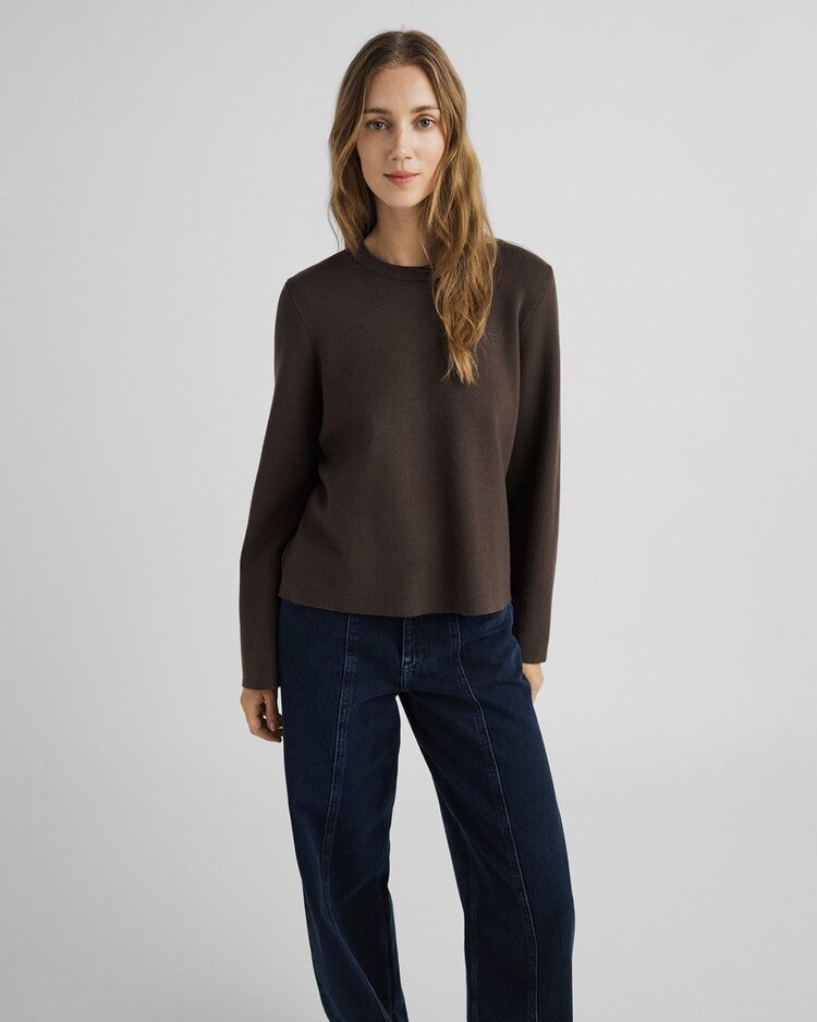 Moss Copenhagen agatha o-neck pullover - brown