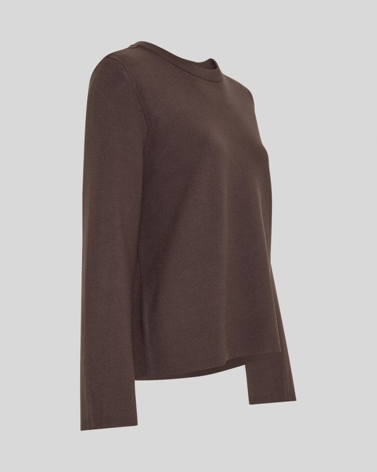 Moss Copenhagen agatha o-neck pullover - brown