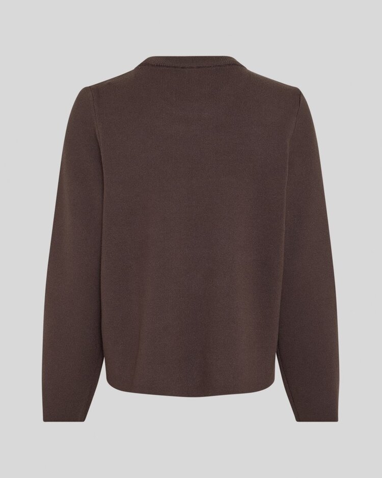 Moss Copenhagen agatha o-neck pullover - brown