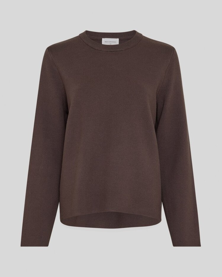 Moss Copenhagen agatha o-neck pullover - brown