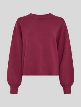 Moss Copenhagen mercy high neck sweater - bordeaux