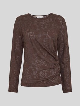 Moss Copenhagen brigetti lace top - brown