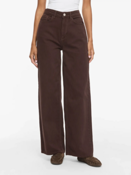 Vila Clothes vifreya wide jeans - chocolat brown