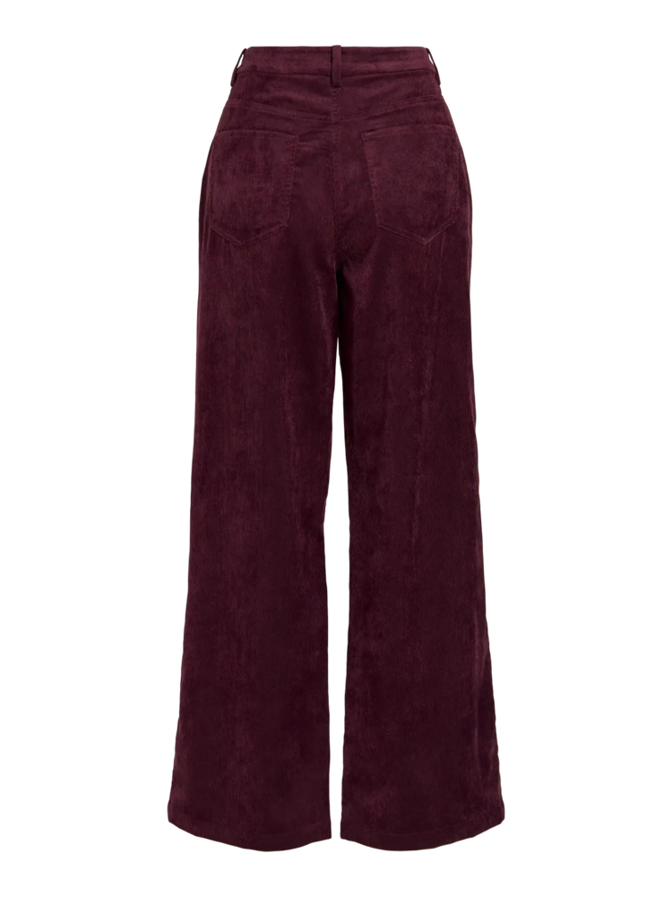 Vila Clothes vicourdie rib pant - aubergine