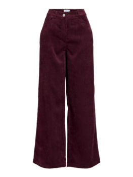 Vila Clothes vicourdie rib pant - aubergine