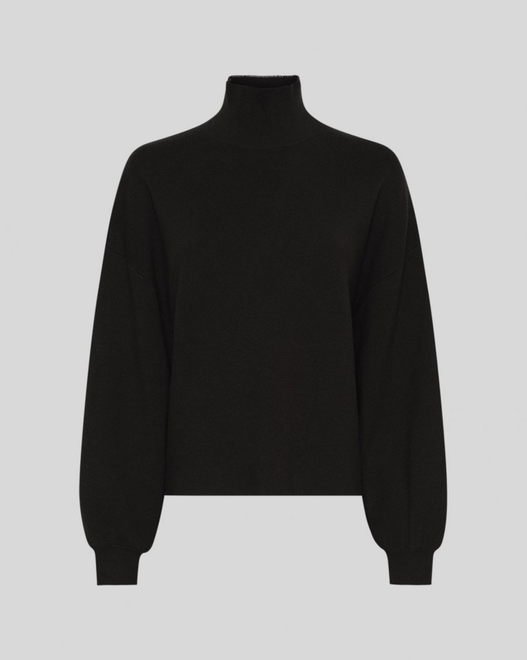 Moss Copenhagen mercy high neck sweater - black