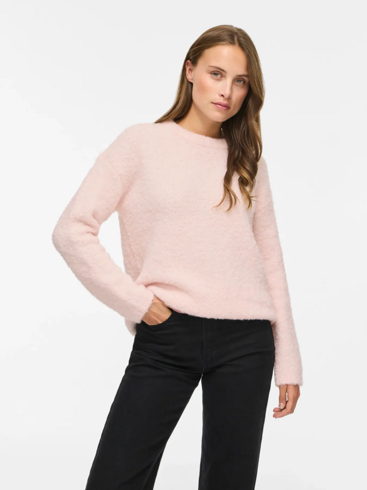 Vila Clothes vidaya o-neck swaeter - light pink