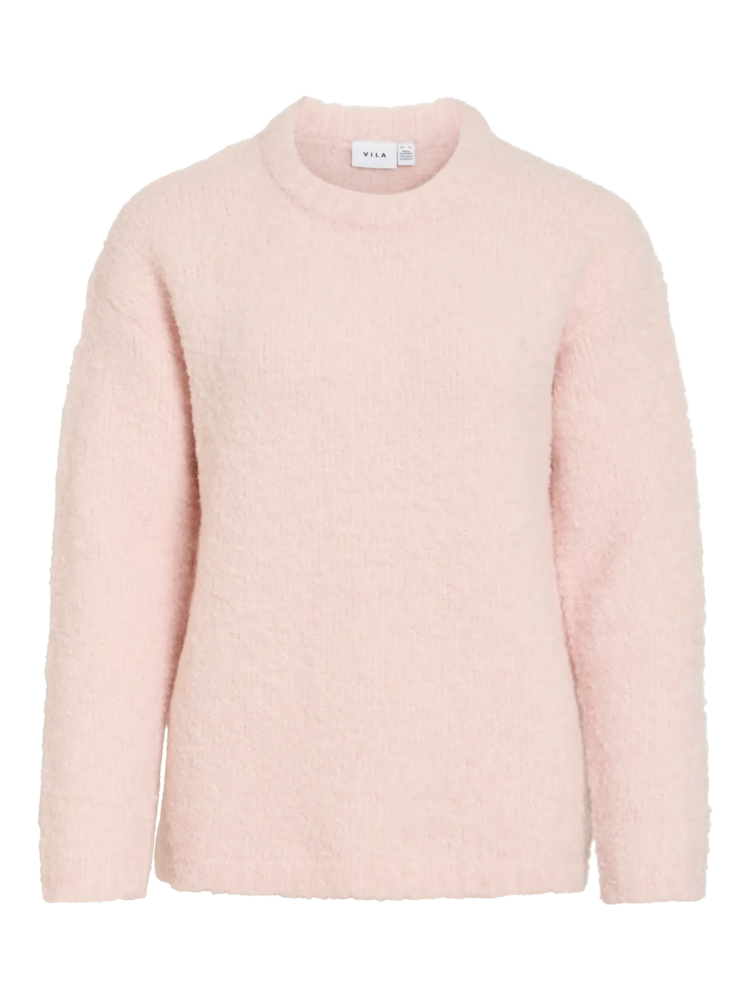 Vila Clothes vidaya o-neck swaeter - light pink
