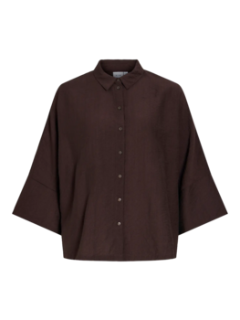 Vila Clothes visara back detail blouse - brown