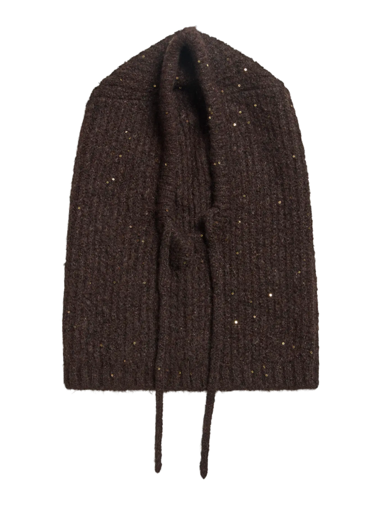 Vila Clothes vikenzia knit baclava - brown
