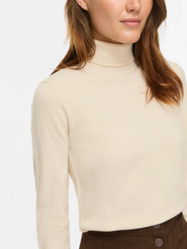 Vila Clothes Vimalu rollneck top - ecru