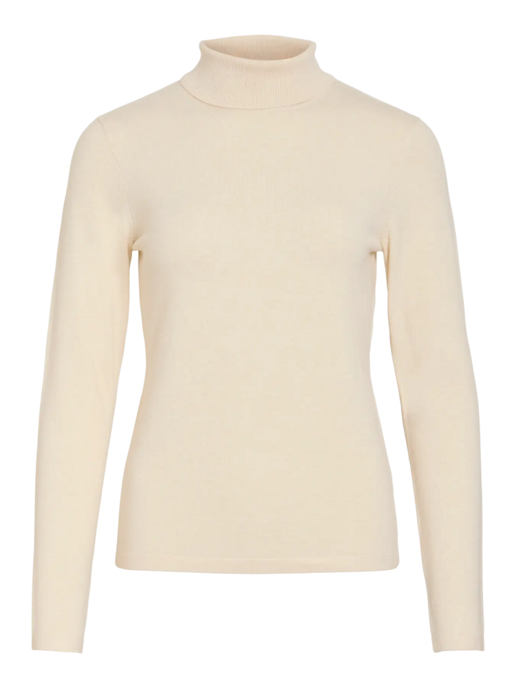 Vila Clothes Vimalu rollneck top - ecru