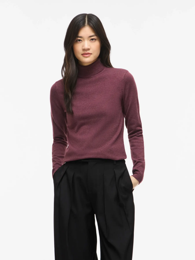Vila Clothes Vimalu rollneck top - faded purple
