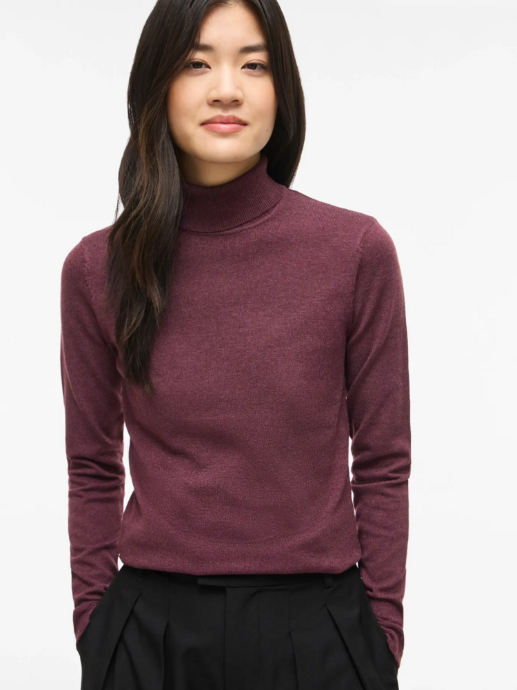 Vila Clothes Vimalu rollneck top - faded purple