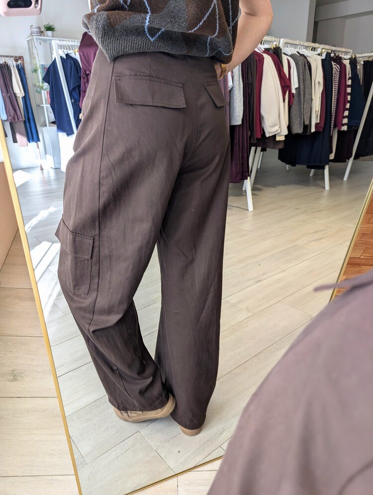 La petite étoile pazy pantalon cargo - brun