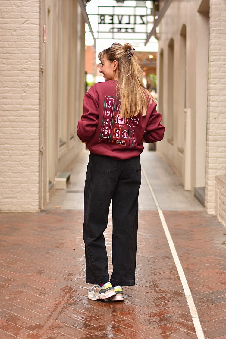 La petite étoile tenky sweater imprimé - bordeaux