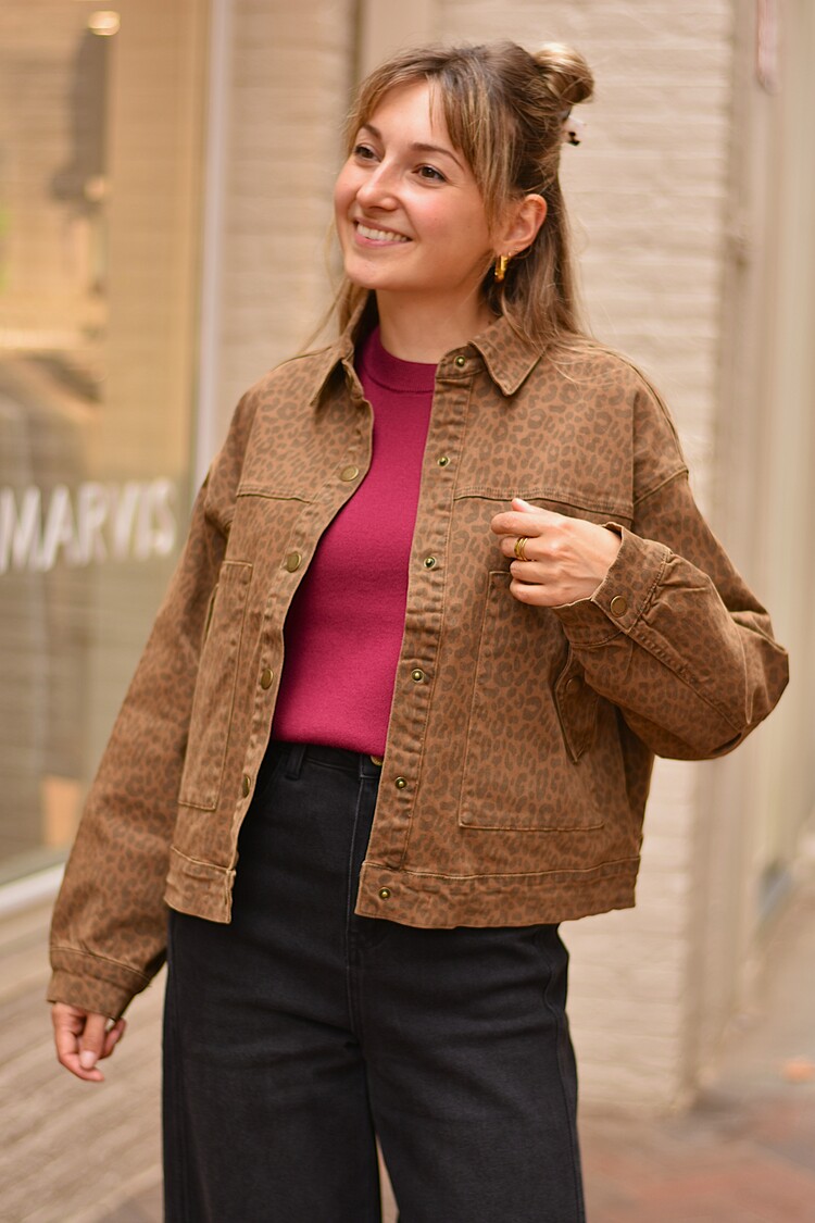 La petite étoile vera veste leopard