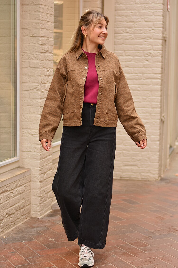 La petite étoile vera veste leopard