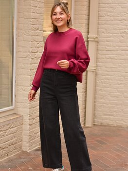Moss Copenhagen mercy o-neck sweater - bordeaux