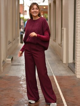 Vila Clothes vidaya tailored pant - aubergine