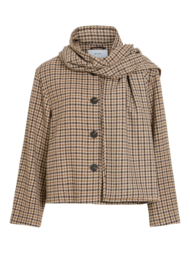 Vila Clothes visolisa scarf checked jacket