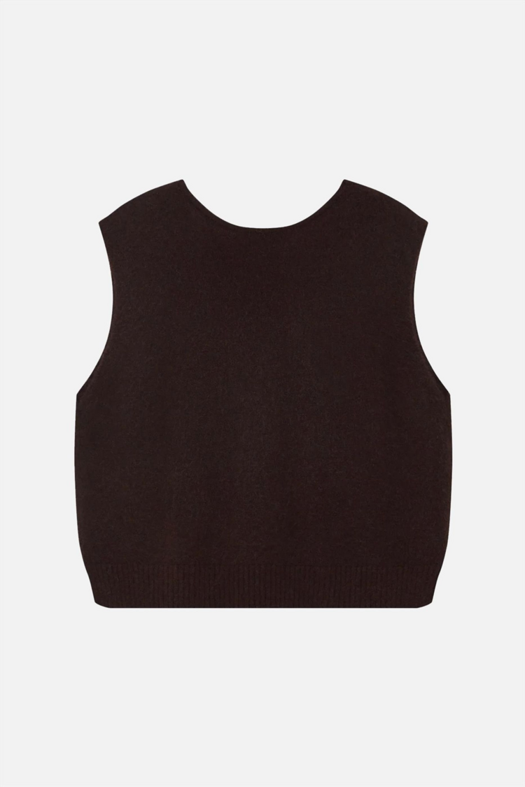 Grace & Mila nars sleeveless vest - chocolat