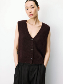 Grace & Mila nars sleeveless vest - chocolat
