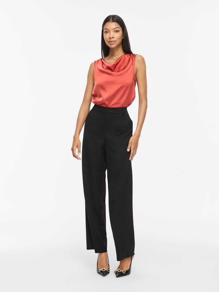 Vila Clothes Vielmina sleeveless satin top - vieux rose