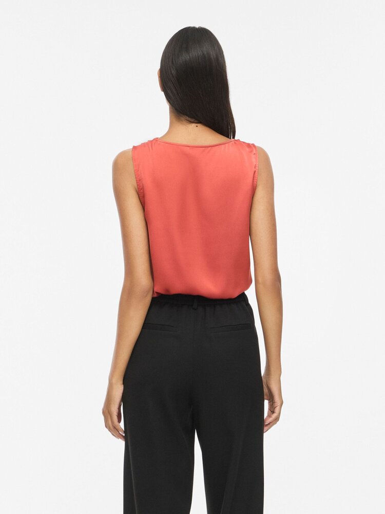 Vila Clothes Vielmina sleeveless satin top - vieux rose
