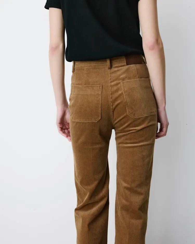 Grace & Mila alban pantalon corduroy straight - coffee