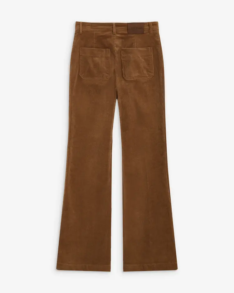 Grace & Mila alban pantalon corduroy straight - coffee