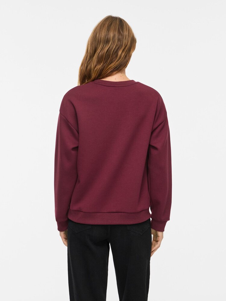 Vila Clothes visandy amour swaeter - burgundy