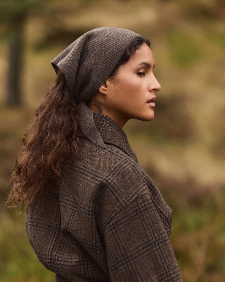 Moss Copenhagen lowee triangle scarf - brown camel