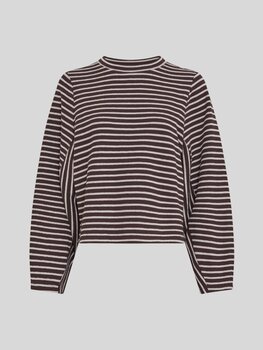 Moss Copenhagen sofia stripe pullover - brown/beige