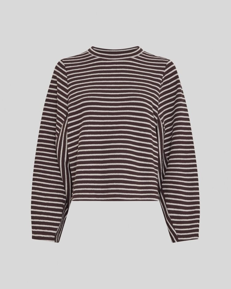 Moss Copenhagen sofia stripe pullover - brown/beige