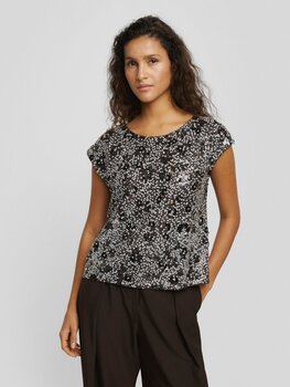 Moss Copenhagen honey sequin short sleeve top