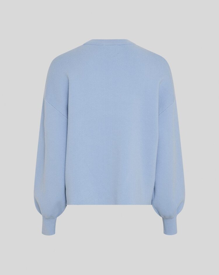 Moss Copenhagen Mercy crew neck knit pullover - light blue