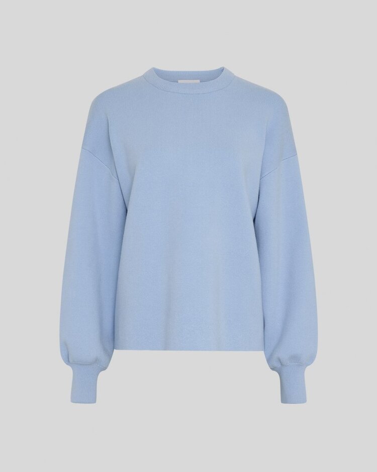 Moss Copenhagen Mercy crew neck knit pullover - light blue
