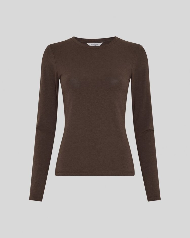 Vila Clothes betrina long sleeve t-shirt - brown